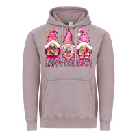 Vintage Zinc Happy holidays with gnomes Vintage Hoodie - NancyCooperArtShop