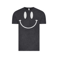 Vintage Black smily Vintage Tee - linhVisuals