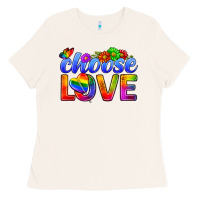 Bone Pride LGBTQ+ Choose Love Ladies Tee - BundleAndBundleShop