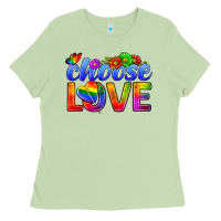 Matcha Pride LGBTQ+ Choose Love Ladies Tee - BundleAndBundleShop