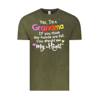 Vintage Olive grandma t  shirt yes i'm grandma if you think my hands are full t  shi Vintage Tee - linhVisuals