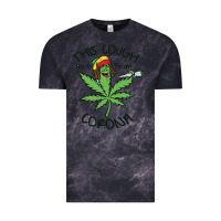 Cloud Black Funny Weed Leaf Vintage Tee - linhVisuals