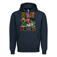 Navy Rex The Halls Zipper Hoodie - FaDigitalArtStudio