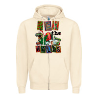 Sandshell Rex The Halls Zipper Hoodie - FaDigitalArtStudio