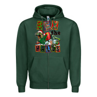 Sports Green Rex The Halls Zipper Hoodie - FaDigitalArtStudio