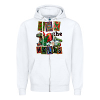 White Rex The Halls Zipper Hoodie - FaDigitalArtStudio