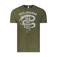 Vintage Olive tail of the dragon Vintage Tee - linhVisuals