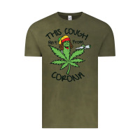 Vintage Olive Funny Weed Leaf Vintage Tee - linhVisuals