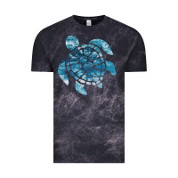 Cloud Black ocean sea turtle Vintage Tee - linhVisuals