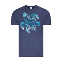 Vintage Denim ocean sea turtle Vintage Tee - linhVisuals
