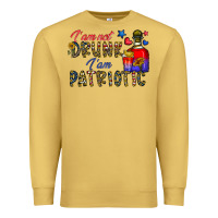 Antique Gold i'm drunk i'm patrıtoc Premium Sweatshirt - CowhideDigitalArt