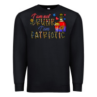 Black i'm drunk i'm patrıtoc Premium Sweatshirt - CowhideDigitalArt