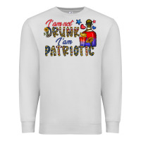 Dove Grey i'm drunk i'm patrıtoc Premium Sweatshirt - CowhideDigitalArt