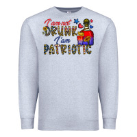 Heather Grey i'm drunk i'm patrıtoc Premium Sweatshirt - CowhideDigitalArt