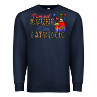 Navy i'm drunk i'm patrıtoc Premium Sweatshirt - CowhideDigitalArt