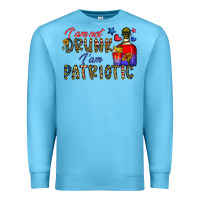 Ocean Blue i'm drunk i'm patrıtoc Premium Sweatshirt - CowhideDigitalArt