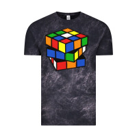Cloud Black rubik cube Vintage Tee - linhVisuals