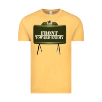 Vintage Mustard front toward enemy distressed claymore mine military Vintage Tee - linhVisuals