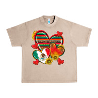 French Oak Mexican Hearts Urban Heavy Tee - texasbilliewilder