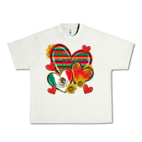 Pistachio Mexican Hearts Urban Heavy Tee - texasbilliewilder