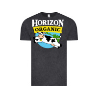 Vintage Black horizon organic milk Vintage Tee - linhVisuals