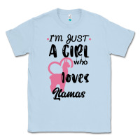 Dusty Blue Just A Girl Who Loves Llamas I Love Llamas Classic Tee - Bettercallsaul