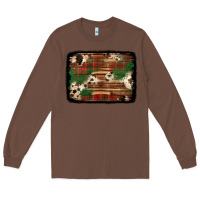 Chestnut christmas buffalo plaid cowhide background Long Sleeve Tee - Jasminsmagicworld