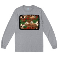 Heather Grey christmas buffalo plaid cowhide background Long Sleeve Tee - Jasminsmagicworld