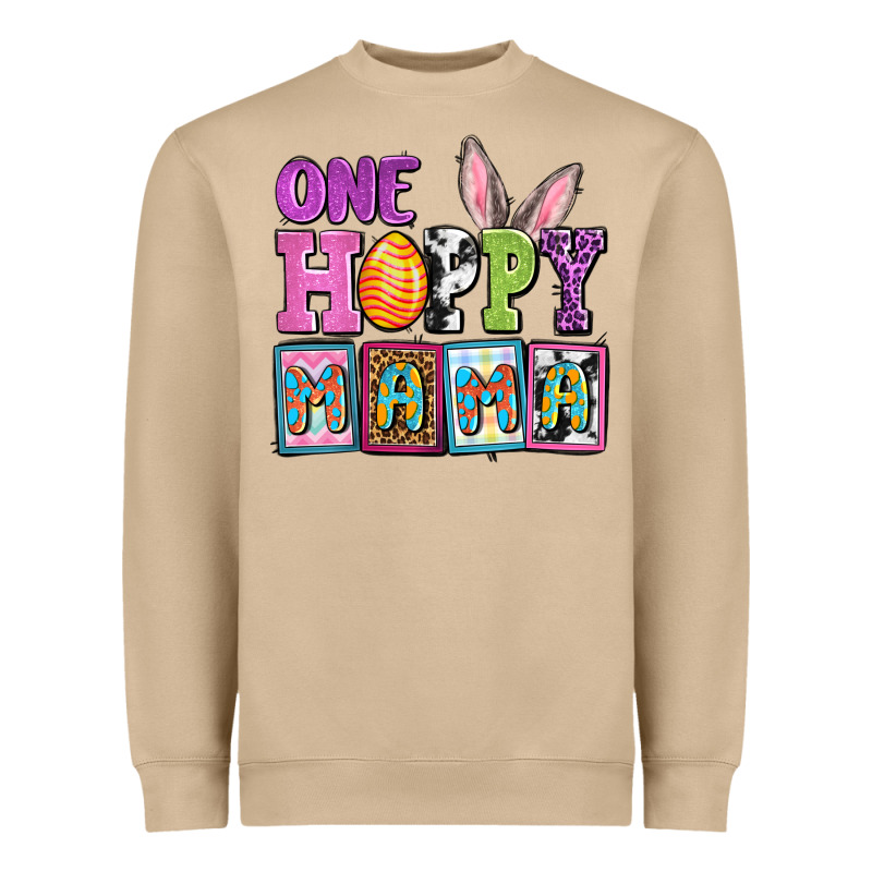 Easter Day One Hoppy Mama Heavyweight Sweatshirt by OliviaCreatesArt | Teevron