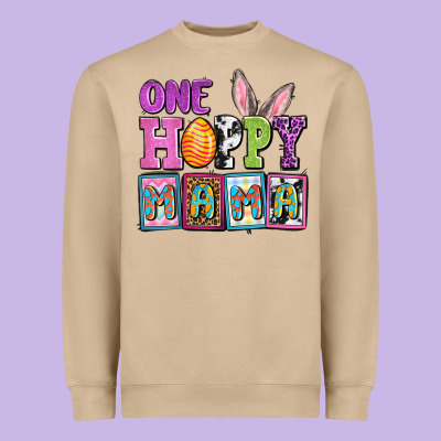 Easter Day One Hoppy Mama Heavyweight Sweatshirt Designed By Oliviacreatesart