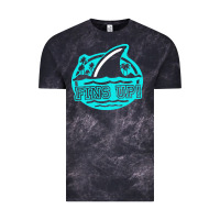 Cloud Black fins up ocean Vintage Tee - linhVisuals