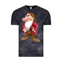 Cloud Black grumpy dopey dwarf Vintage Tee - linhVisuals