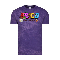 Cloud Purple abcd back to school Vintage Tee - NancyCooperArtShop