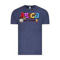 Vintage Denim abcd back to school Vintage Tee - NancyCooperArtShop
