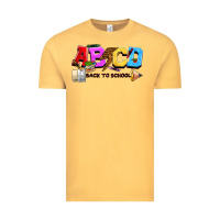 Vintage Mustard abcd back to school Vintage Tee - NancyCooperArtShop