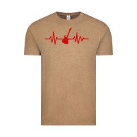 Vintage Coffee heartbeat electric guitar Vintage Tee - linhVisuals