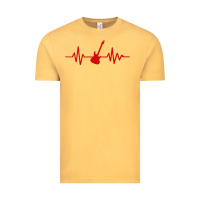 Vintage Mustard heartbeat electric guitar Vintage Tee - linhVisuals