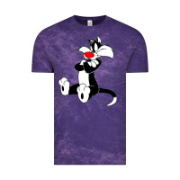 Cloud Purple sylvester cat Vintage Tee - linhVisuals