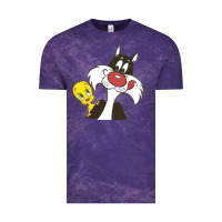Cloud Purple tweety and sylvester Vintage Tee - linhVisuals