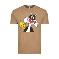 Vintage Coffee tweety and sylvester Vintage Tee - linhVisuals