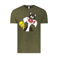 Vintage Olive tweety and sylvester Vintage Tee - linhVisuals