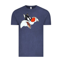 Vintage Denim sylvester  face Vintage Tee - linhVisuals