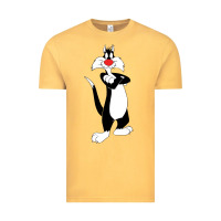 Vintage Mustard sylvester cat Vintage Tee - linhVisuals