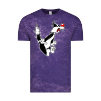 Cloud Purple sylvester cat Vintage Tee - linhVisuals