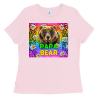 Bubblegum Pink Western Papa Bear LGBTQ+ Tumbler Ladies Tee - BundleAndBundleShop