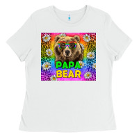 White Western Papa Bear LGBTQ+ Tumbler Ladies Tee - BundleAndBundleShop