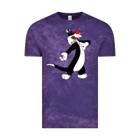 Cloud Purple sylvester cat Vintage Tee - linhVisuals