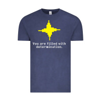 Vintage Denim undertale   determination point Vintage Tee - linhVisuals