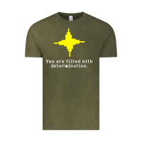 Vintage Olive undertale   determination point Vintage Tee - linhVisuals