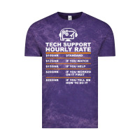 Cloud Purple tech support hourly rate t shirt Vintage Tee - linhVisuals